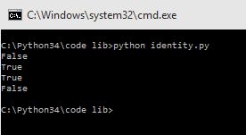 Example for Identity Operators